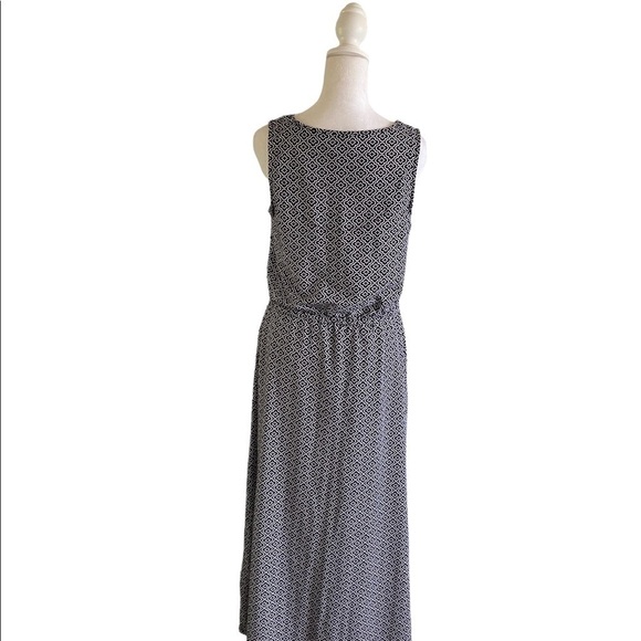 IZOD midi pull over dress cotton peephole on top adjustable tie on waist size md - Picture 8 of 8